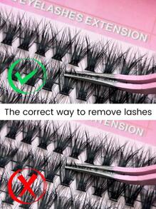280 Pcs D Curl Big Capacity Clustered Fluffy False Eyelashes For DIY Application And Natural 3D Eye Lash Look 10mm-18mm 5 Different Length Mixed 40P False Eyelashes Faux Mink Individual Natural Thick Eyelash Extension For Makeup Fluffy Lightweight And Soft False Eyelashes