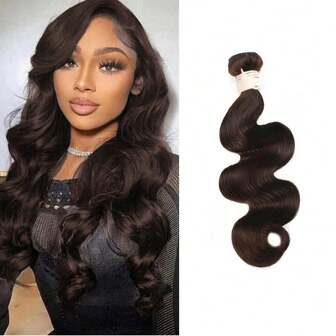 Body Wave Bundles 2# Dark Hair Bundles Body Wave Människohår Bundles Colored 2# Hårförlängningar för kvinnor