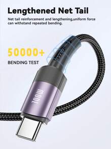 100W USB C To USB C Fast Charging Cable ,5A PD USB Type-C Fast Charging Cord Compatible With IPhone 16 15 15 Pro/15 Pro Max Pro/Air IPad Pro Mini 6 Sam.Sung S23 S22 Z-Flip Pixel(Purple) Compatible With IPhone 16, 16 Pro Max, 15, 15 Plus, 15 Pro, 15 Pro Max,Compatible With Xiaomi, Compatible With OnePlus Type C Aluminum Alloy Nan