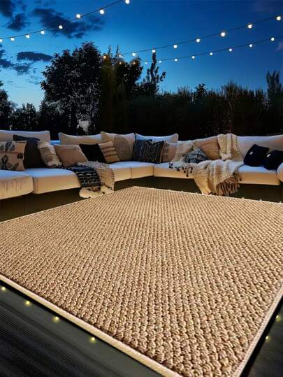 1pc Asymmetrical Camel Pineapple Pattern Rug, Outdoor Carpet, Thick Faux Sisal Rug, Garden Carpet, Camping Mat, Durable Washable Bottom, Sturdy And Dirt-Resistant, Thick Kitchen Rug, Decorative Carpet, Style Rug, Shower Mat, Home Decor Room Accessory, Living Room Rug, Bedroom Rug, Entryway Rug, Kitchen Rug, Bathroom Rug, Study Rug