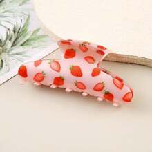 6 Stück/1 Stück Mode Glitzer Mädchen Frucht Muster PVC große Haarspangen, bunte Blumen Haarspangen, geeignet für Frauen, elegant, minimalistisch, multifunktional, für Alltag, Party, Arbeitsoutfit, Reise, Haarschmuck Haarklammer Haarspangen Haarklemme Haar-Fangclip