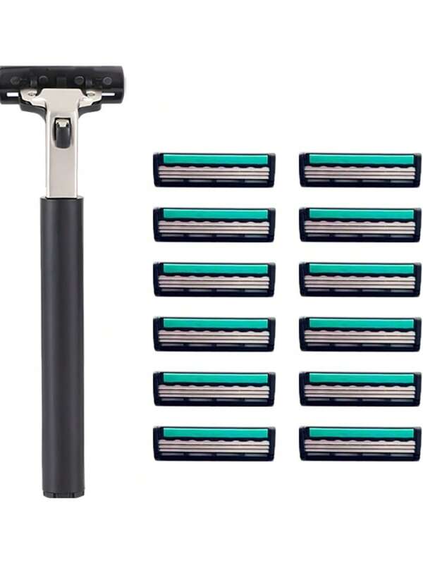 Classic Men's Manual Shaver/3-Layer Razor Blades/Men's Razor/Razor Blades