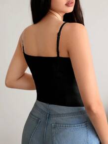 Top con botones delanteros - Negro - Ver 3