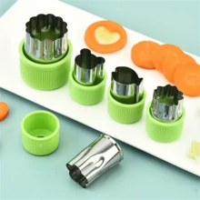 Stainless Steel Embossed Pattern Mold Cartoon Print Mold Vegetable Fruit Flower Cutter Biscuit Cookie Mold For Baby Food