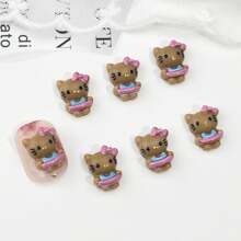 Sanrio 40 piezas/20 piezas/10 piezas de accesorios de arte de uñas Kawaii 3D de resina de dibujos animados lindos de Sanrio KT Cat, adecuados para joyería DIY, pulseras, llaveros, aretes