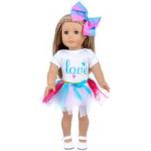 18吋跨境娃娃聖誕服裝配件美國女孩娃娃和43公分嬰兒出生娃娃衣服(不含娃娃) - 白色 - 查看 9