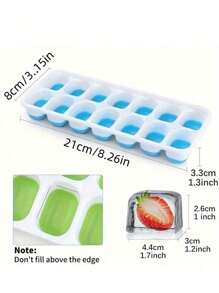 1 matriță din silicon pentru cărămidă de gheață, multicolor transparentă 14/24 tavă de gheață din cărămidă de gheață cu zăbrele, potrivită pentru frigider