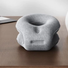 1 pieza Almohada inflable portátil ergonómica para siesta, adecuada para descansar en la oficina, al aire libre