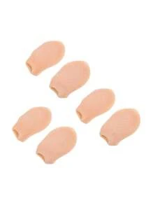 6 件优质脚趾分离器，舒适的橡胶脚趾保护器，亲肤材质，对脚无害，长期穿着舒适，柔软灵活，男女通用设计，适合各种尺寸的男士和女士