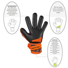 ATLANDER 1 Pair Latex Football Goalkeeper Gloves Adults Youth Thickened Football Comfortable Breathable Anti-Slip Wrist Strap Professional Protection Match Training Goalkeeper Soccer Outdoor Sports Men Women Goalkeeper Goalie Gloves - Orange - View 12