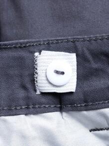 Young Boys' Casual Cotton Blend Elastic Waist Embroidery Zip-Up Bermuda Shorts With Drawstrings