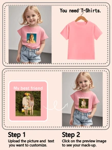 定制个性化文字、照片印刷、春夏女童儿童T恤、定制您的生日/姓名/祝福/照片/设计、女童夏季上衣、青少年女童夏季T恤、最佳朋友礼物、生日礼物定制、女童夏季上衣、多功能、装饰性、字母、时尚、现代、多彩、可爱、迷人、休闲、定制、个性化、独特、定制、送给他的理想礼物、送给她的理想礼物