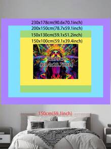Blacklight UV-reactief wandtapijt Glow in the Dark Wandtapijt voor de slaapkamer