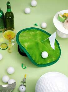 1 件趣味遮阳高尔夫帽，带高尔夫旗帜和高尔夫球装饰，时尚服装派对配饰