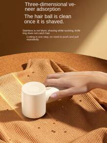 1pc Rechargeable 2 In 1 Electric Lint Remover & Hair Removal Ball Machine, Clothes Fuzz Shaver, Portable Depiller Device - Multicolor - View 4