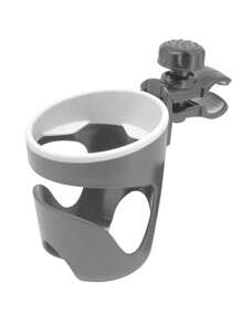 1 PC Adjustable Baby Stroller Bottle Holder Cup Holder With Clip Jaw And Secure Clamp Compatible With Most Stroller Brands ABS Material
