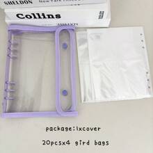 A5 Binder Double-Buckle Cover, 10pcs Refill Sleeves Bags, DIY Loose Leaf Photo Collect Book, Kpop Organizer Holder,Back To School,School Supplies