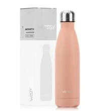 watersy 1 pièce Bouteille d'eau en acier inoxydable WATERSY, flacon isotherme de 17 oz/500 ml, bouteille d'eau en métal bleu gardant les boissons froides et chaudes, gourde de voyage pour l'école, la salle de sport, les déplacements et les sports