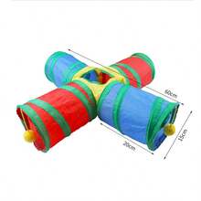 1 Đường hầm cho chuột lang trong nhà, ống cho nhím chinchilla, chuột hamster Hà Lan, phụ kiện lồng cho thú cưng nhỏ, lều cầu vồng có thể gấp gọn, đường hầm cho thú cưng nhỏ, đồ chơi tương tác - Nhiều màu - Xem 6