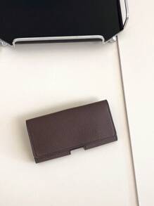 1pc Unisex PU Leather Grain Solid Color Multi-Card Slots Foldable Handbag/Belt Bag Suitable For Shopping & Traveling Wallet Purse Wallet Long Wallet For Men Mini Wallet