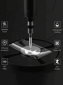 3 Packs VIVO/IQOO Mobile Phone Black Edge High-Definition Tempered Glass Screen Protector, Full Coverage, Easy Installation, High-Definition, Bubble-Free. Anti-Scratch, Shatterproof, Tempered Glass Screen Protector. Suitable For VIVO VIVO V17/V19/VIVO V20 Glass Screen Tempered Film - Clear - View 6