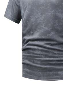 男士轻盈丝滑休闲短袖 T 恤，宽松运动户外上衣，夏季