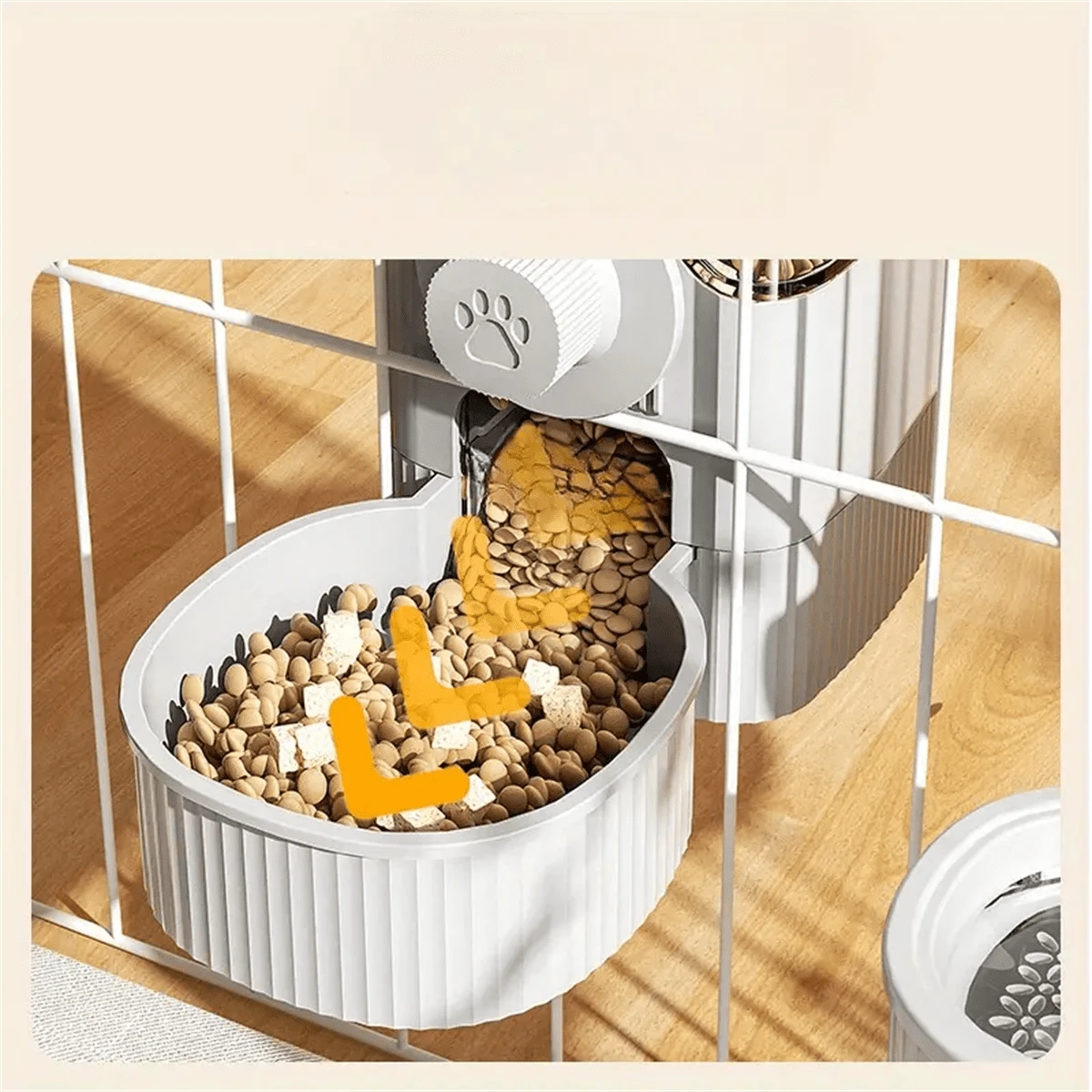 Distributeur Automatique Nourriture Et Eau Pour Chien/chat - 3,8L - Arrêt Auto - Sans BPA - Rose