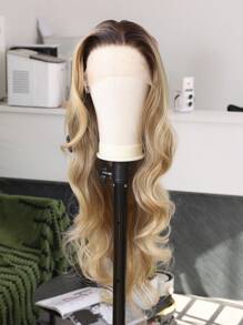 13x6 Lace Front Wig With Baby Hair, 30 Inch Super Long Wavy Curly Synthetic Fiber Wig, Heat Resistant Synthetic Fiber Wig, Elastic Cap, Suitable For Daily Wear, High Quality Natural Beautiful Soft Synthetic Fiber Wig For Women, Halloween (Multi-Color) - Multicolor - View 4