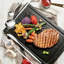 24-Piece Stainless Steel Portuguese Tableware Set, Including Steak Knife, Fork, Spoon, Dessert Spoon, For Home And Restaurant Dining