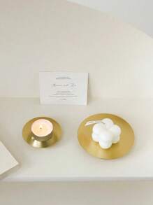 1 pieza/2 piezas/5 piezas Soporte decorativo de hierro dorado/negro para velas, conos de incienso, joyería, bandejas de almacenamiento, decoración de habitaciones, regalos