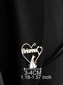 1 件个性化猫/狗听诊器胸针，简约经典设计，适用于包包、服装、男女通用，适合派对、节日、日常穿着、工作会议 - 彩色 - 查看 4