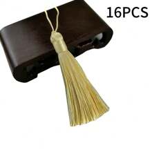 16 sztuk 8 cm poliestrowe jedwabne frędzle do ukończenia studiów, kolorowe jedwabiste frędzle z pierścieniem odporne na zagniecenia pionowe frędzle do dekoracji kapelusza doktorskiego, akcesoria do włosów