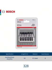 bosch 博世配件 PH1/PH2 冲击螺丝刀头套装 - 防锈，适用于塑料、木材和金属 - 适合家庭、办公室和工厂使用 - 彩色 - 查看 14