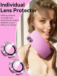 Protezione per obiettivo fotocamera compatibile con Plus Bling - 2024, cover con anello singolo in metallo, vetro temperato anti-graffio 9H con bordo in alluminio, adesione più forte, flash 16 16 Plus 16 Pro Max 16 Pro 15 Pro Max 15 Pro 15 Plus 15 14 Pro Max 14 14pro 14plus 13 Pro Max 13 13 Pro 12 11 (confezione da 3), regalo per compleanni, famiglia, amici, cristalli scintillanti, protezione per obiettivo, accessori per cellulare