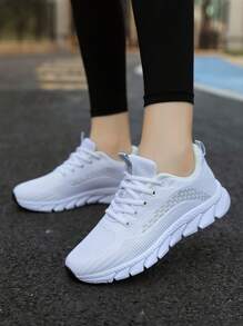 New Versatile Plus Size Women Mesh Breathable Casual Shoes, Sneakers, Soft Sole Running Shoes, Ladies Sports Shoes, Fabric Shoes, Lightweight Comfortable Flats, Women's Jogging Shoes, Travel Shoes, Student White Shoes, Training Shoes, Walking Shoes, White Shoes, Fashion Women Shoes, Women's Road Running Shoes, White Shoes For Women, Men's Sports Shoes, Men's Walking Shoes