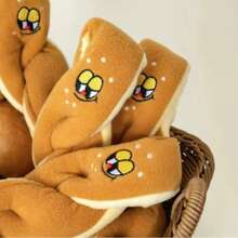 1pc Pet Long Loaf Shaped Food Hiding & Sniffing Doll, Plush Squeak Doll For Dogs