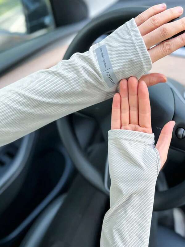 1 Pari Ice Anti-Sunburn Sleeve Summer Uv Solar Arm Sleeves Women's Man Driving Sun Protection Long Sleeve Anti-UV Cycling Sleeves Loose