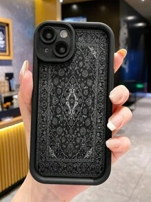 复古印花凹槽黑色加厚抗冲击穿孔极简手机壳，兼容 16、16 Pro、16 Pro Max、16 Plus、 15 XR、7、8、15 Pro Max、12 Pro Max、13 Pro Max、14 Pro Max、13、14、11、12、P14、P11、P12、XS、XR、7、8、P、7G ES2，适用于 A13 4G、A22、A21S、A51 4G、A52、S22 Ultra、A33 5G，兼容 Redmi 10、Redmi Note 11 4G、Redmi 11 Lite、A53、A14、A23、S23 Ultra、S24、A14。适用于小米A15、S23、A73的Redmi手机壳，防水防震防摔防刮，国际版，非国内版 - 彩色 - 查看 8