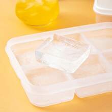 1 Piece / 2 Pieces Ice Cube Tray With Lid - 6 Cubes Per Tray, Ice Cubes Trays For Freezer With Box/Container, Ice Cube Tray Large For Baby Food, Cocktail, Ice Coffee And Blenders