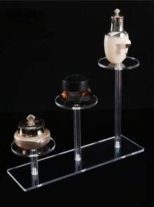 Acrylic Trapezoid Display Shelf, Multi-Function Holder Rack For Cosmetics, Jewelry, Collectibles, Figurines