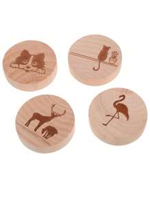 Tableau blanc magnétique rond en bois pour le réfrigérateur, mémo personnalisé avec ouvre-bouteille, design minimaliste
