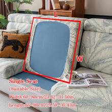 1pc Plush Jacquard Anti-Slip Sofa Seat Cover, Soft & Skin-Friendly, Modern Design, Pet/Scratch Resistant, Suitable For L-Shaped Sofa And 1/2/3/4-Seat Sofa, Applicable For All Seasons (Sold Individually) - Blue - View 13