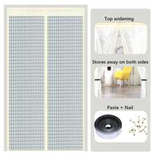 Magnetic Thermal Insulation Door Curtain, Prevents Cold/Heat Air From Entering, Suitable For Air-Conditioned Or Heated Rooms, Home Kitchens - Transparent