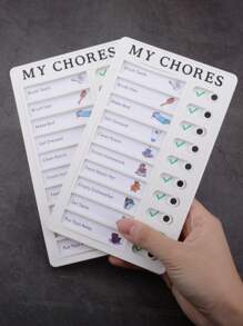 1pc Self-Discipline Check-In, Study Table, Good Habit Formation Plan, Summer Task Time Checklist Plan Office And School Supplies Great Gift For Family And Friends!