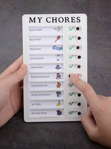 1pc Self-Discipline Check-In, Study Table, Good Habit Formation Plan, Summer Task Time Checklist Plan Office And School Supplies Great Gift For Family And Friends!