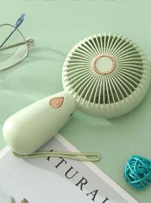 1个迷你水滴形LED灯USB充电便携式颈挂风扇，男女通用，简约设计，适合夏季户外旅行、海滩、运动、办公室、学校、泳池派对、日常使用降温，春夏必备，伴娘礼物，房间、卧室装饰，海滩，旅行，男士，女士，度假 - 彩色 - 查看 5