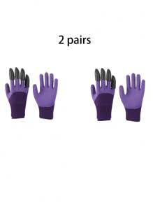 2 Pairs Gardening Gloves - Waterproof, Puncture Resistant, Claw Design, Wear Resistant For Digging, Weeding, Planting - 2 Pairs - View 12