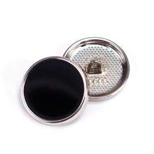 哑光黑色金属纽扣 10 件 - 多尺寸 11.5-25 毫米合金装饰纽扣，适用于西装外套、连衣裙、DIY 夹克（衣领/袖子装饰）