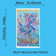 1 件海洋系列动物图案沙滩巾，个性化柔软舒适毛绒沙滩巾 - 彩色 - 查看 24