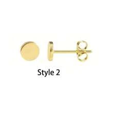 DAILI 18K金耳钉套装，钛金属医用钢耳钉，适合多个耳洞，低过敏性，花朵心形球形立方氧化锆耳钉，女士款